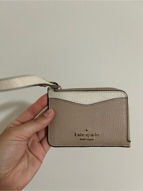 kate spade Two-Tone Leather Card Holder Wristlet